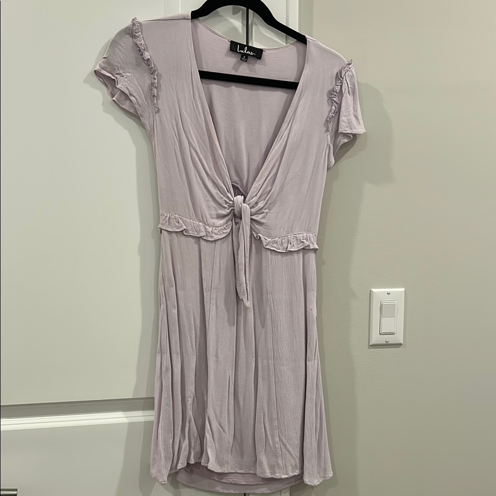 Lavender Tie-Front Dress